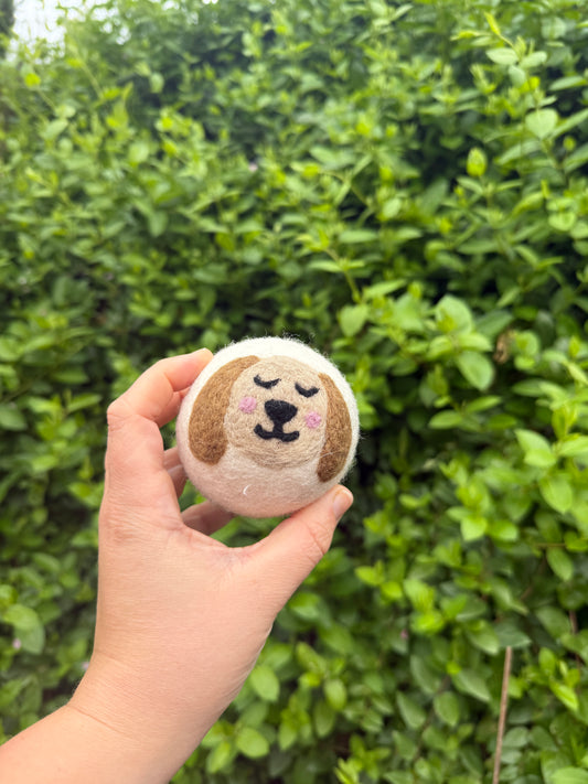 Light Brown Dog Dryer Ball