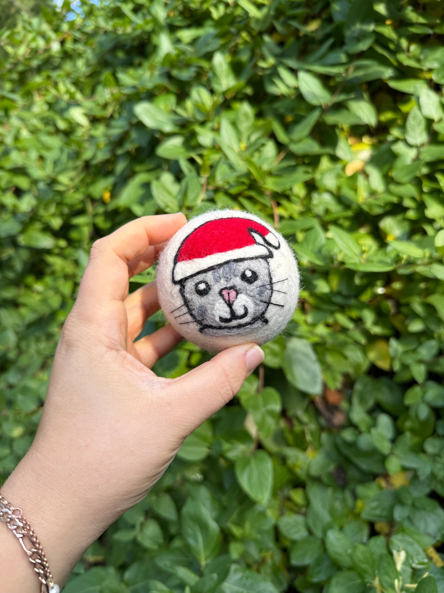 Holiday Cat Dryer Ball