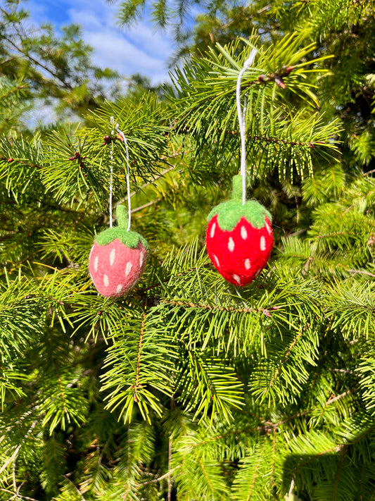 Organic Strawberry Ornaments