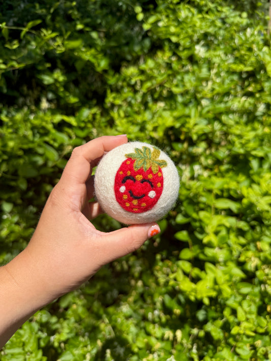 Strawberry Wool Dryer Ball