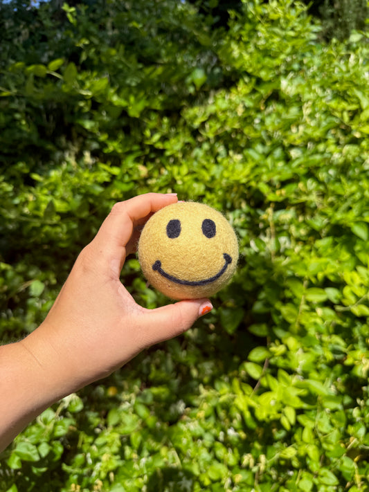 Smiley Face Wool Dryer Ball