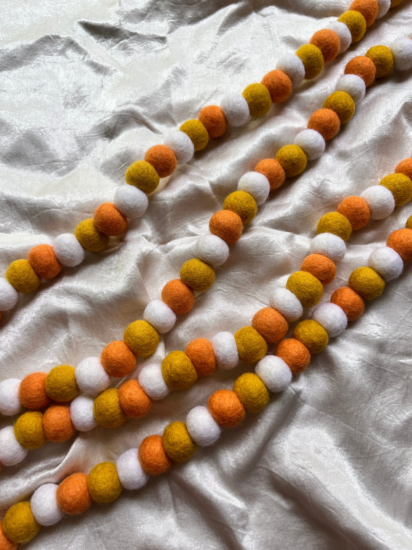 Spooky Season Felted Ball Garland