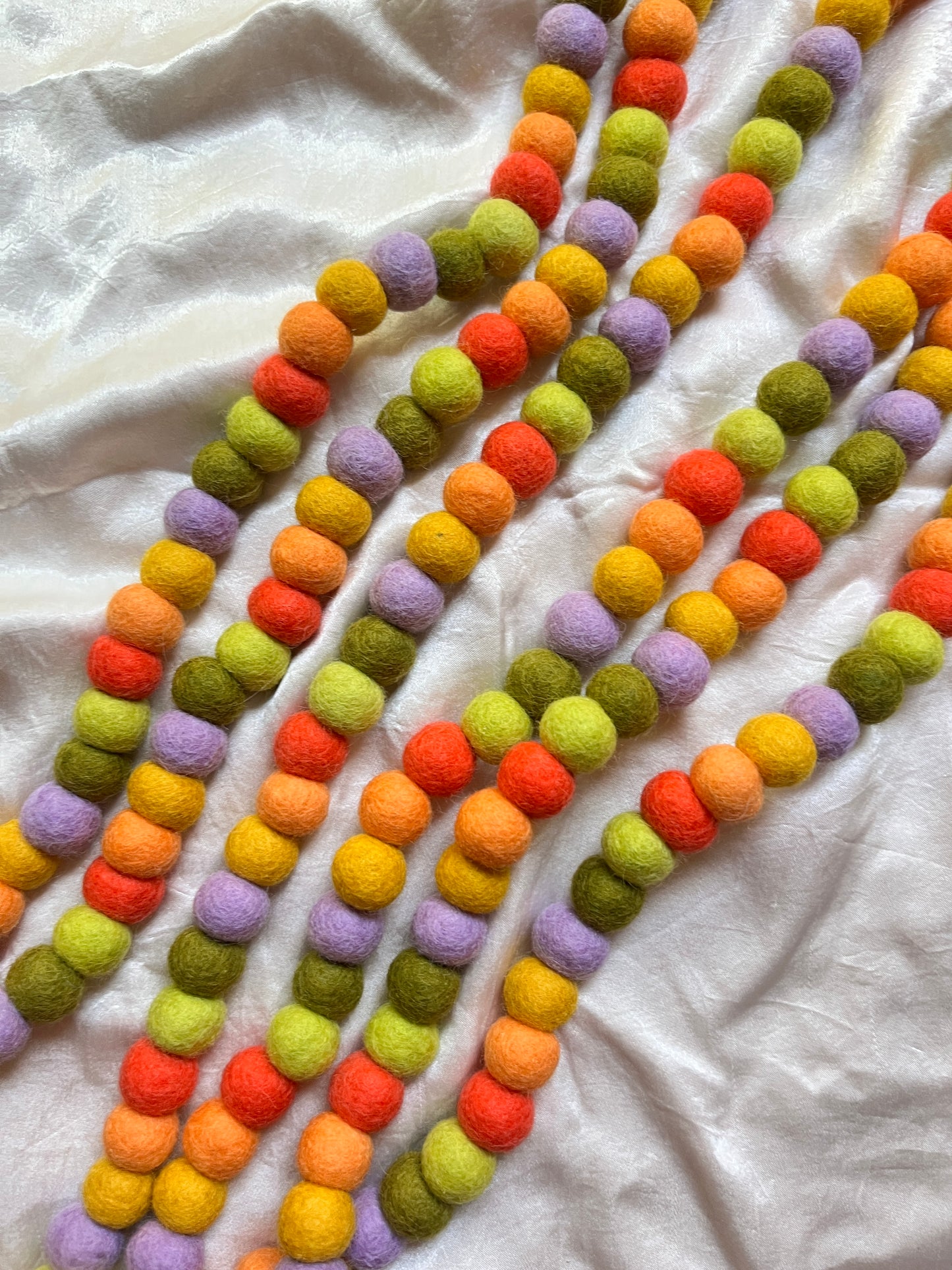 Spooky Season Felted Ball Garland