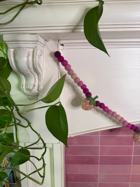 Pink Strawberry Garland