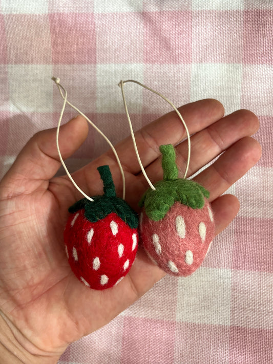 Organic Strawberry Ornaments