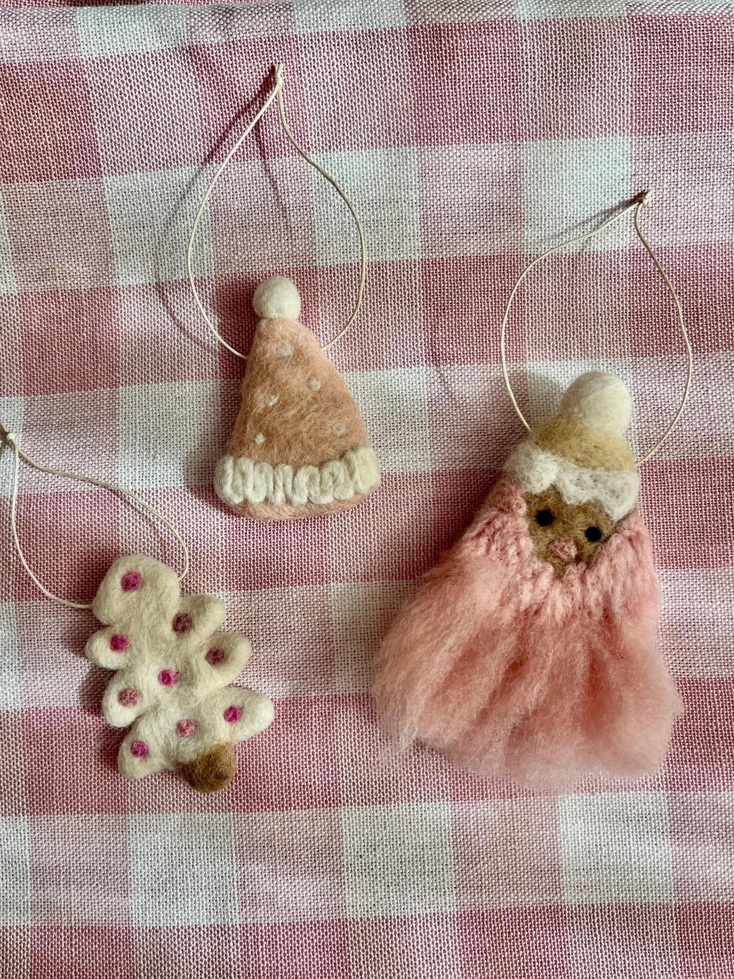 Pink Santa Ornament