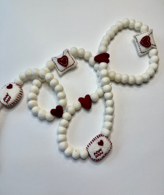 Love Letter Valentines Day Felt Garland