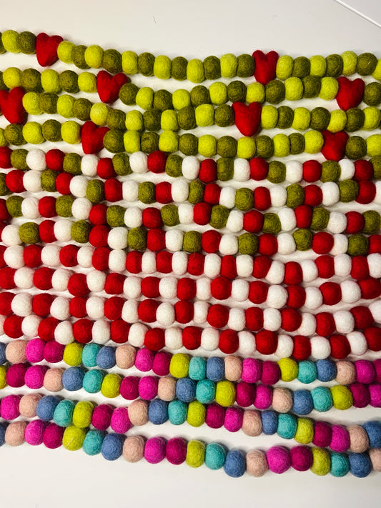 Winter Rainbow Felt Garland
