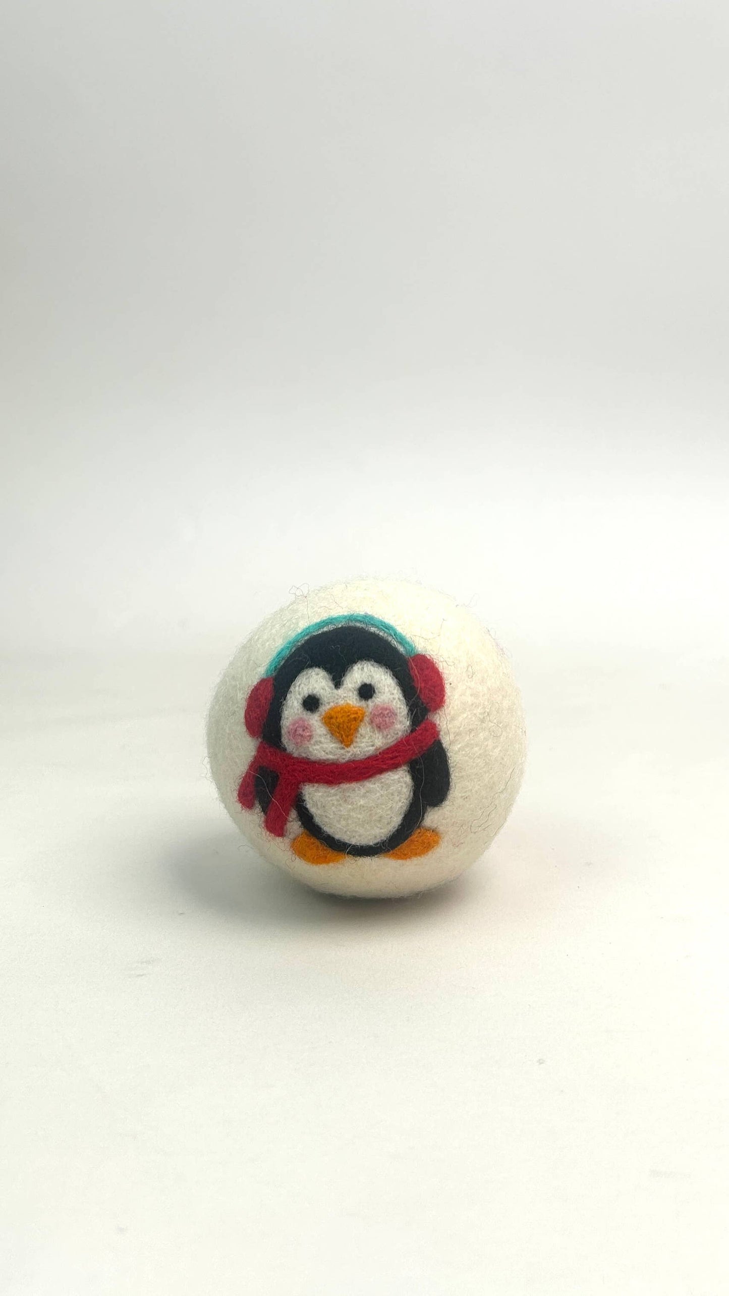 Holiday Penguin  Dryer Ball
