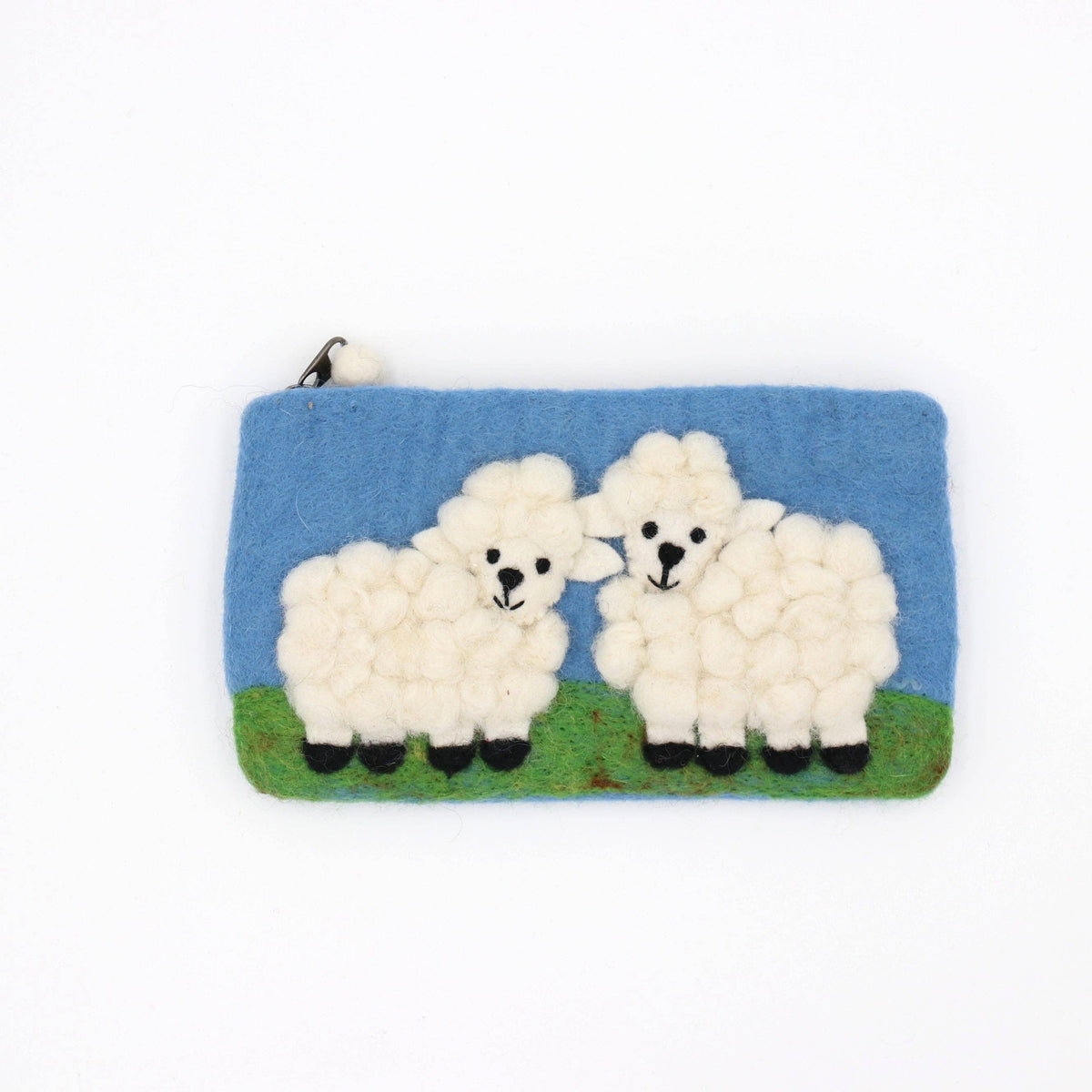 Smiling Sheep Felt Coin Purse