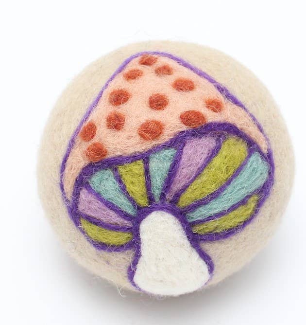 Colorful Mushroom Wool Dryer Ball
