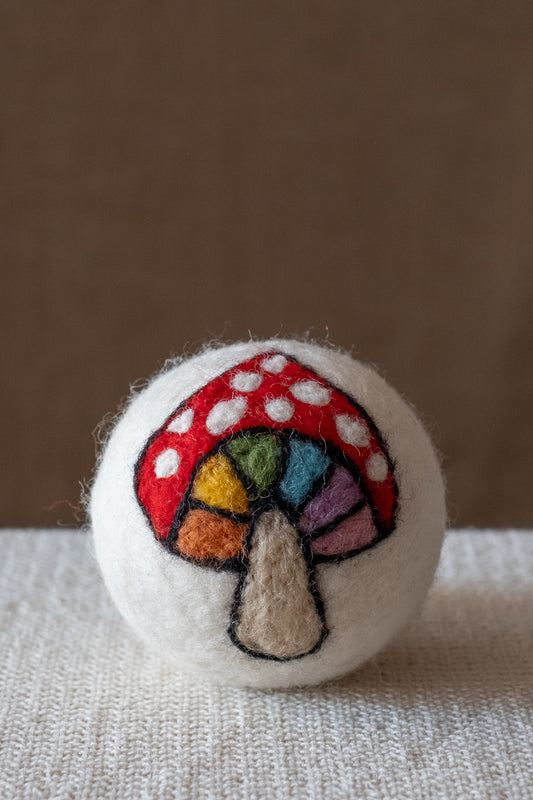 Rainbow Mushroom Dryer Ball