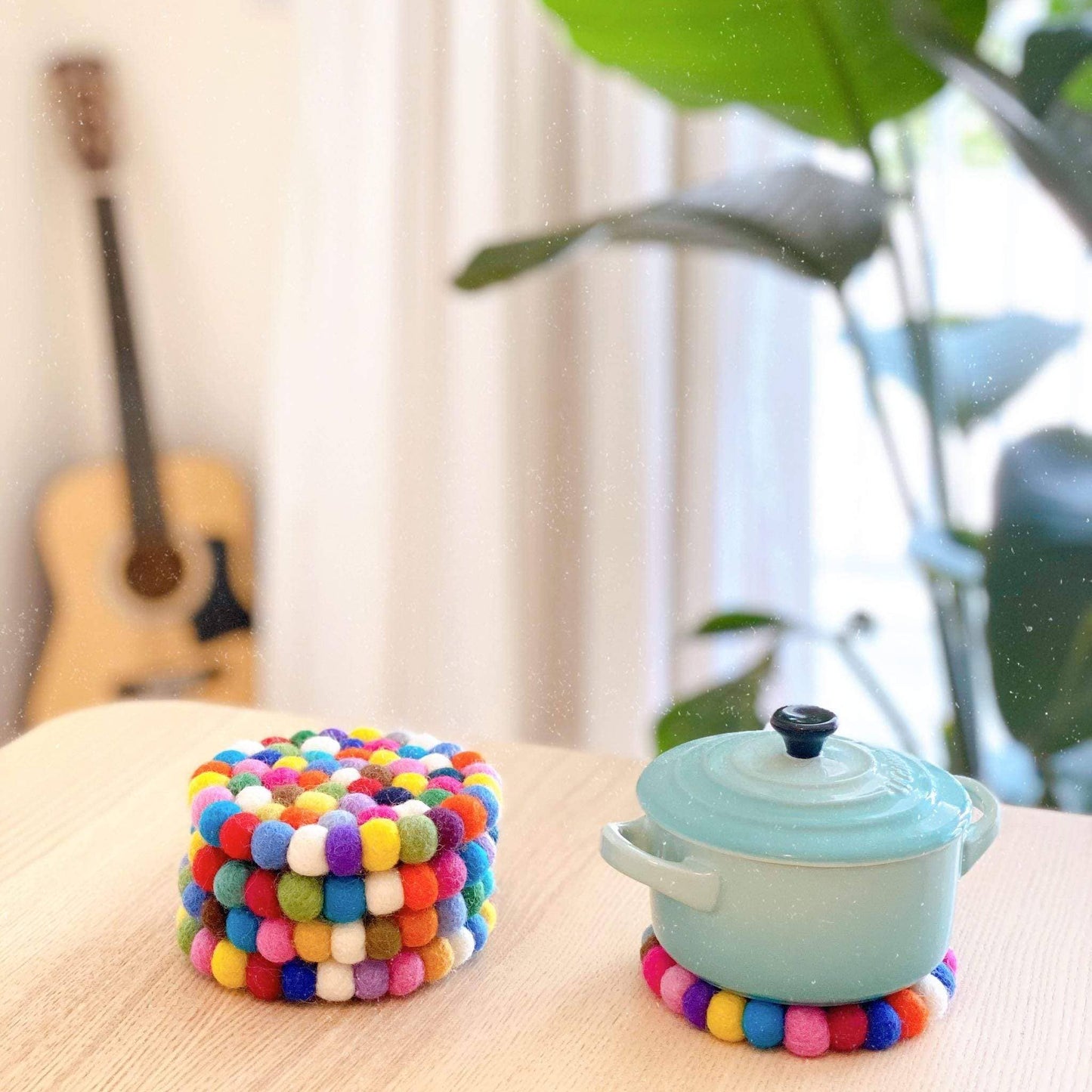 Felt Rainbow Circle Coasters