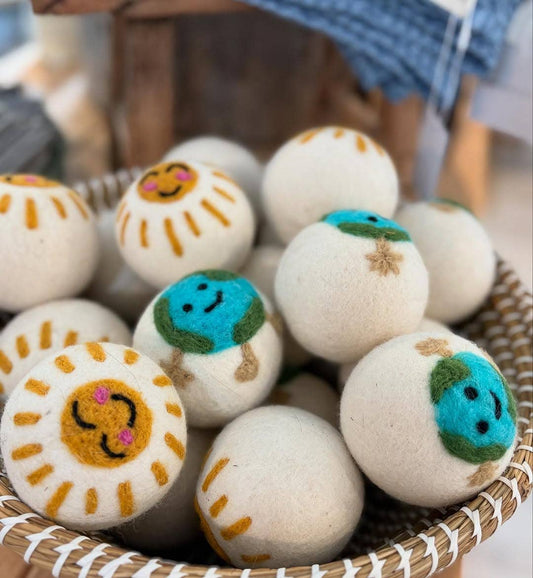Floral Rainbow Wool Dryer Ball