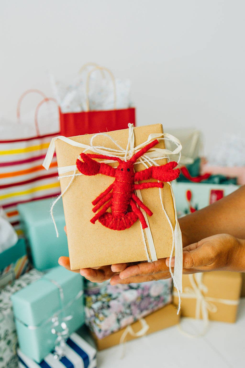 Lobster Ornament - Handmade Coastal Ornament