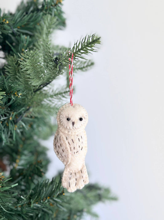 Hand-Stitched Owl Ornament