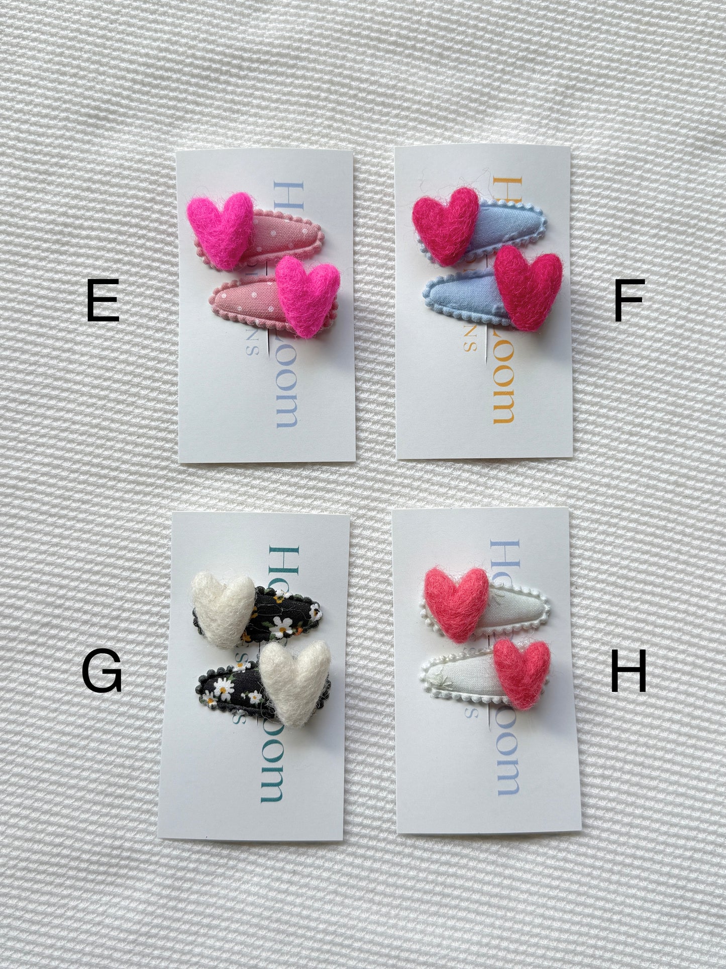 Mini Heart Hair Clip Set of 2