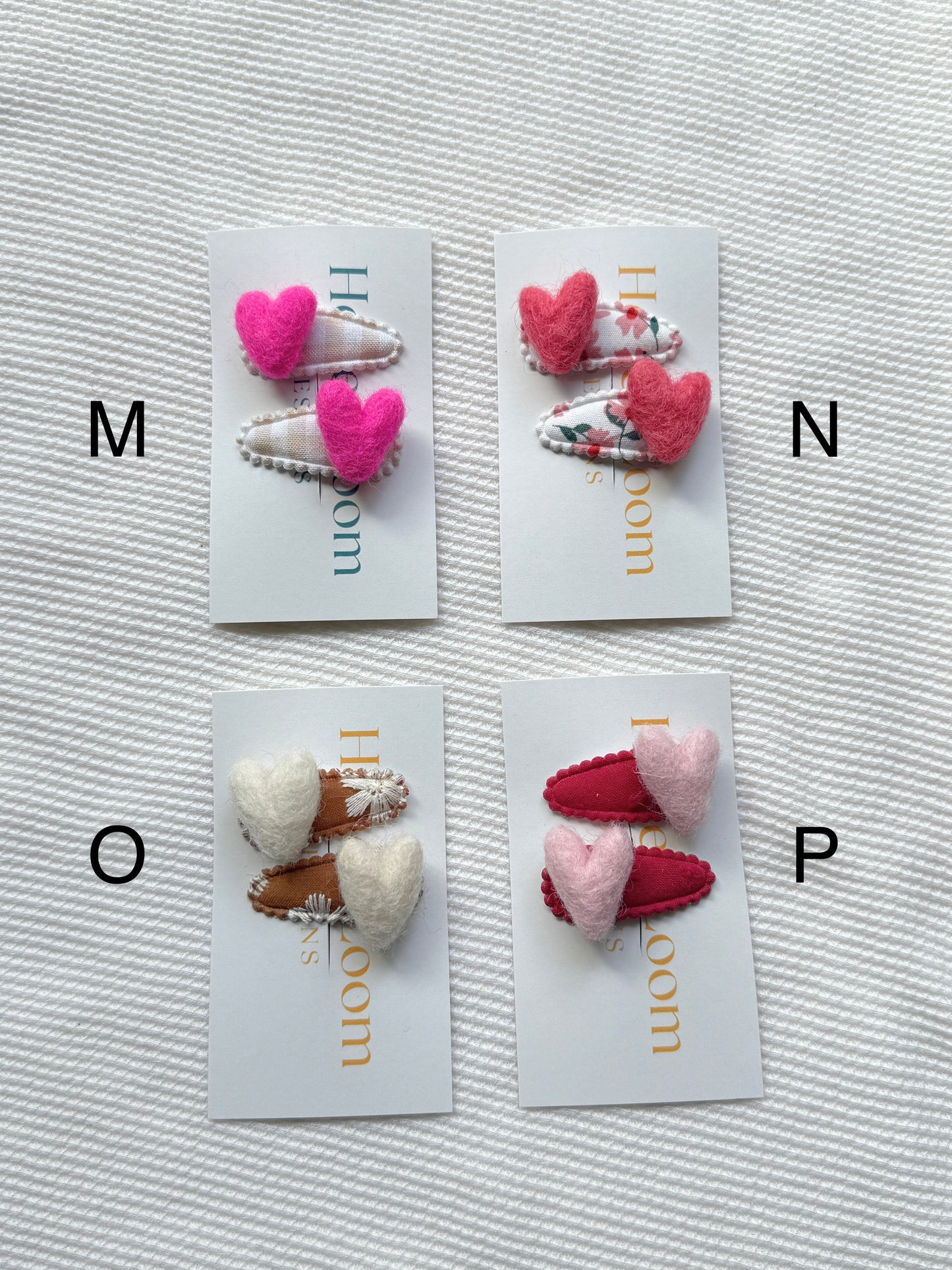 Mini Heart Hair Clip Set of 2