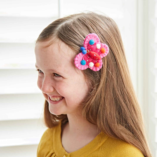 Felt Butterfly Hair Clip - Handmade and Fair Trade