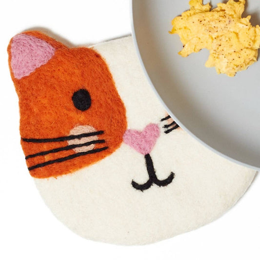 Calico Cat Wool Trivet