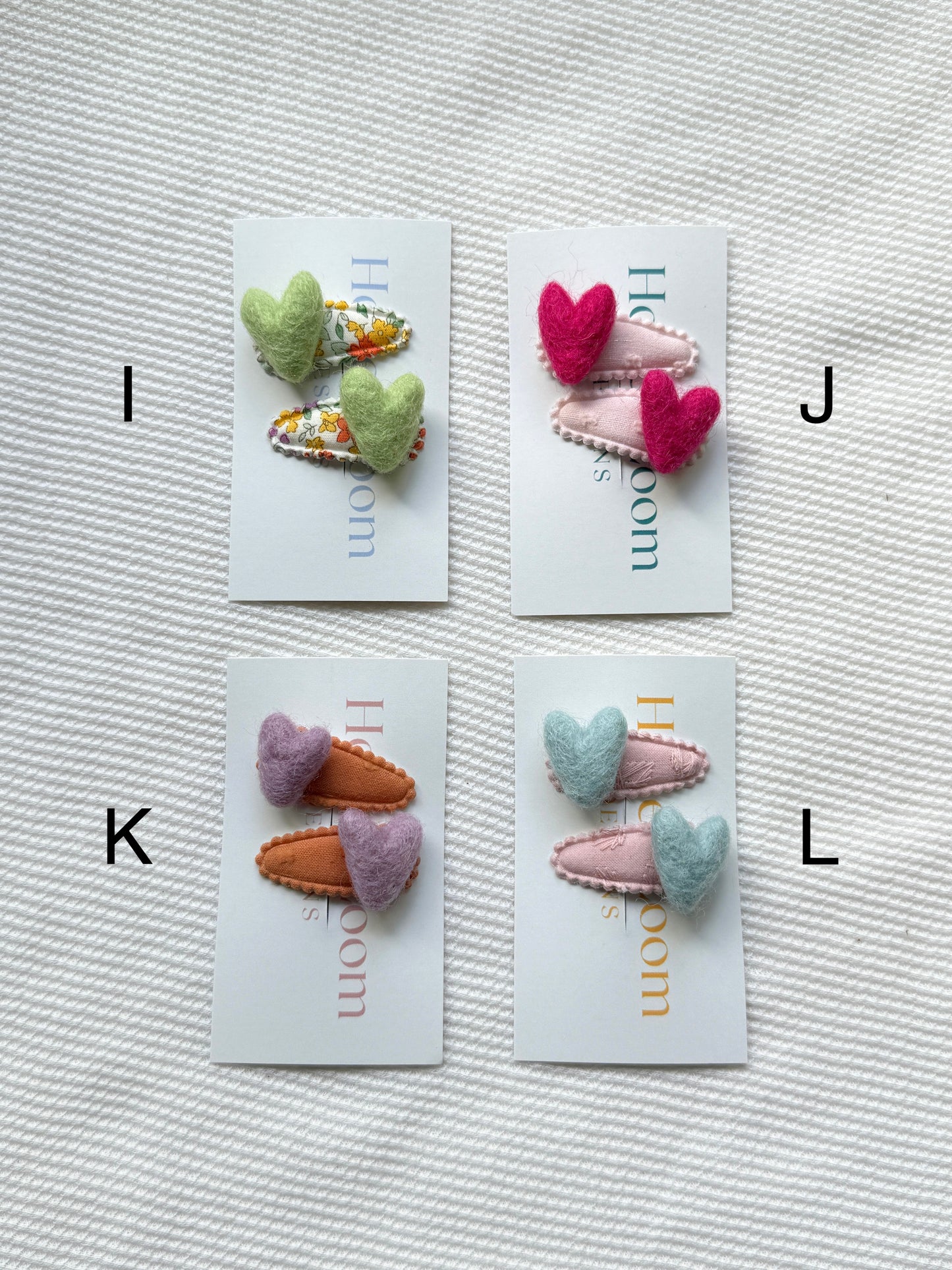 Mini Heart Hair Clip Set of 2