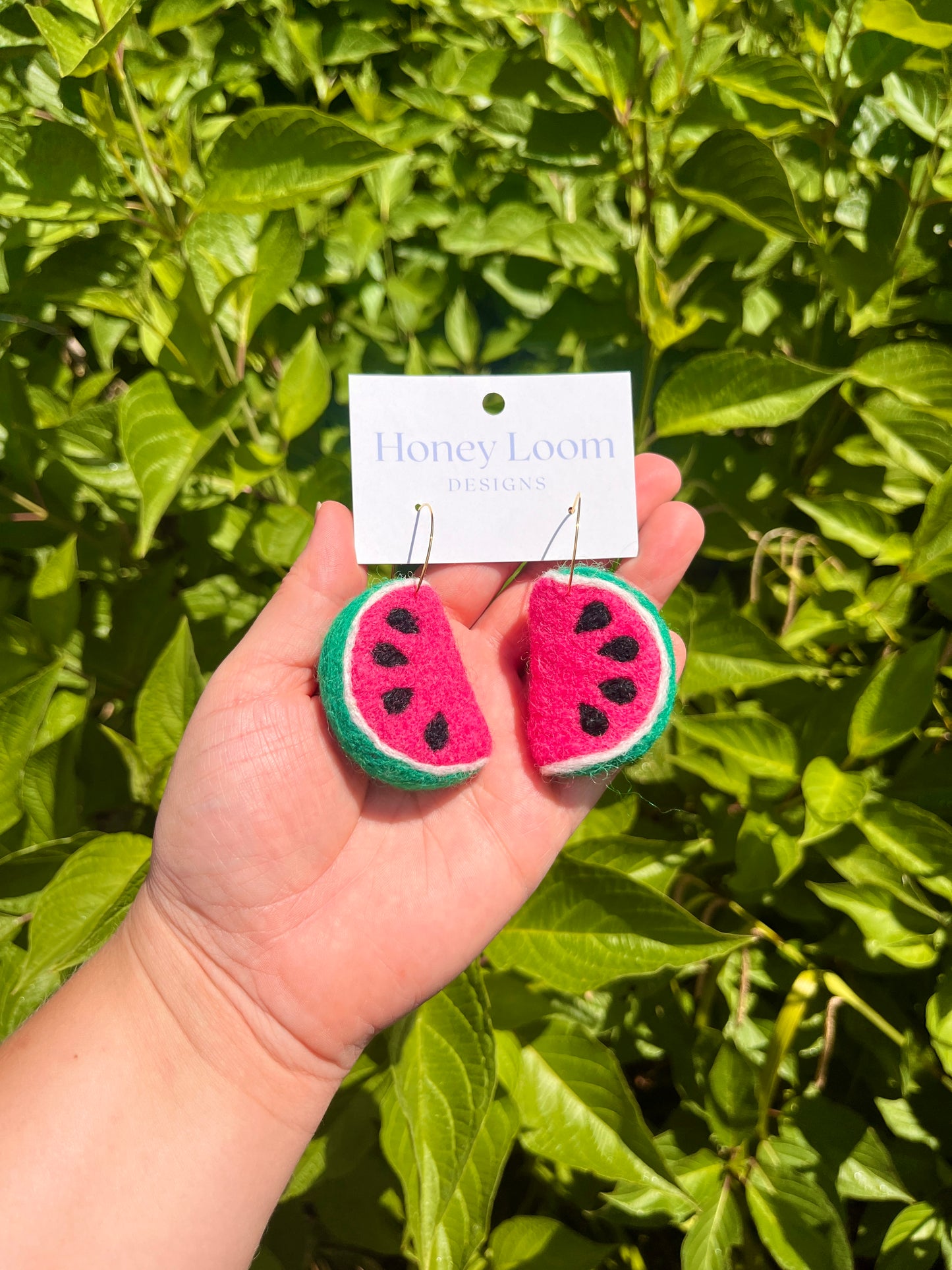 Watermelon Felt Earrings