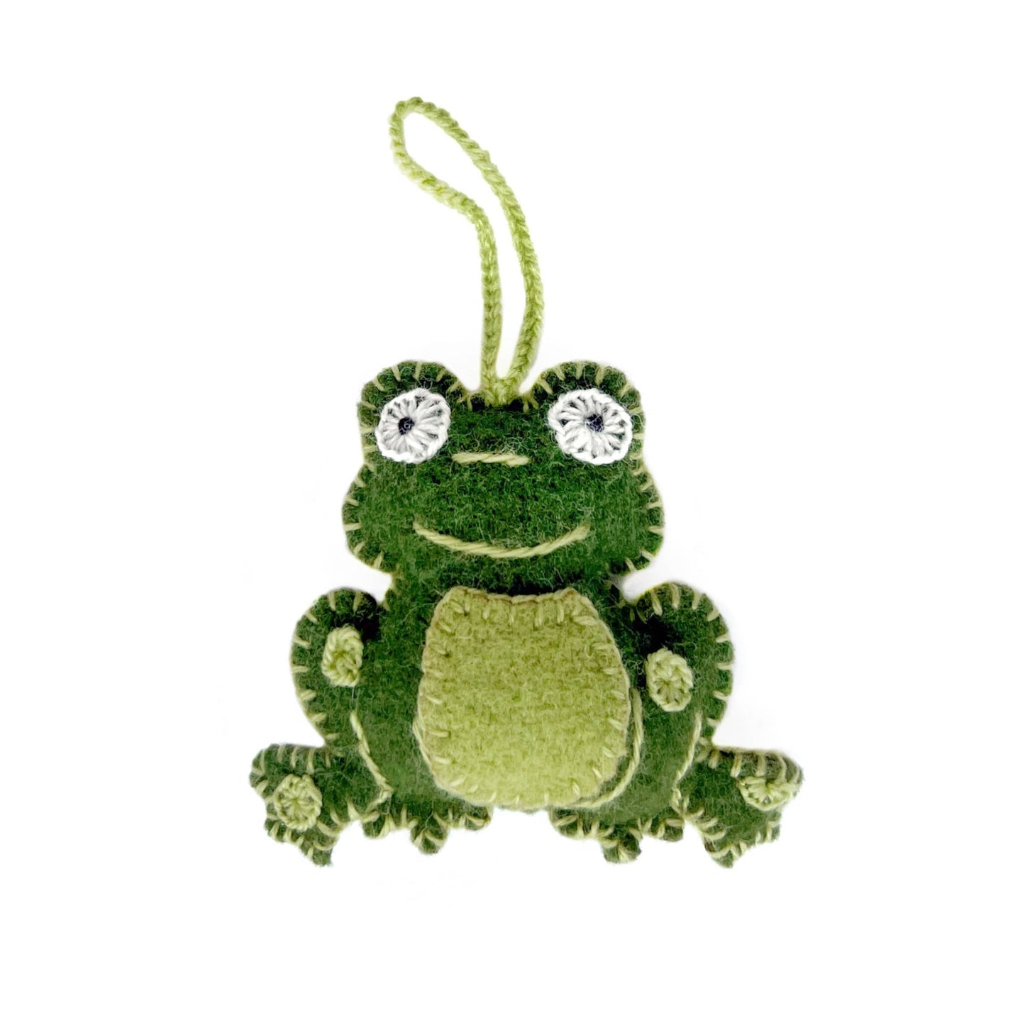Frog Embroidered Ornament