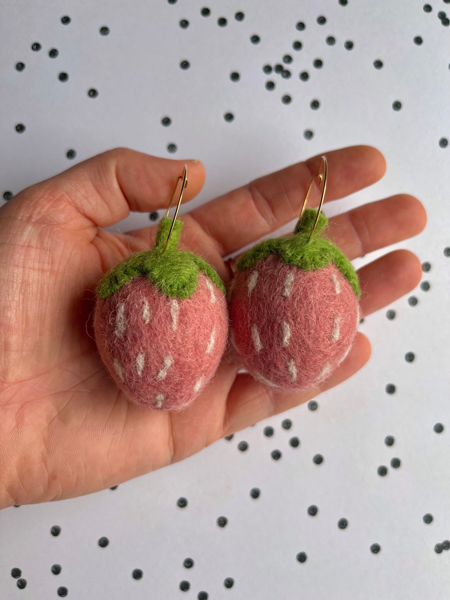 Organic Strawberry Earrings