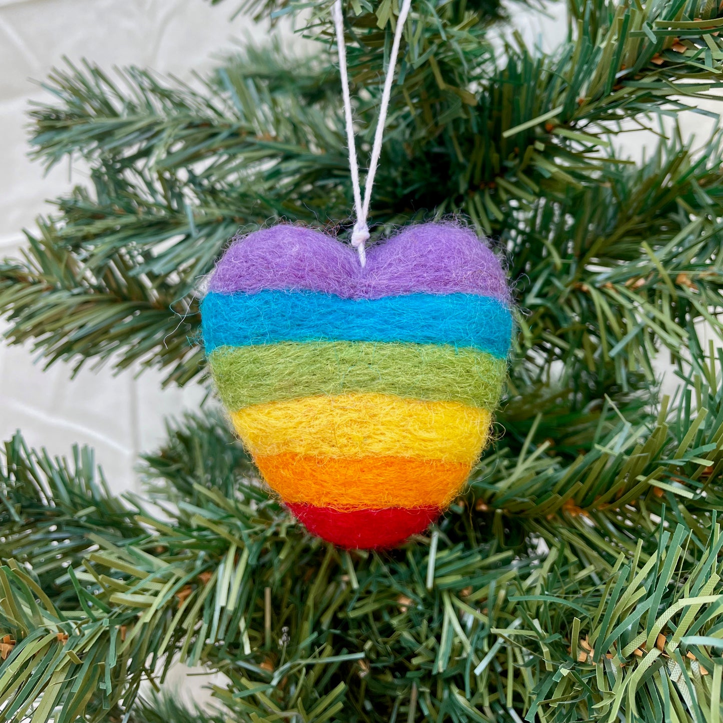 Rainbow Heart Ornament