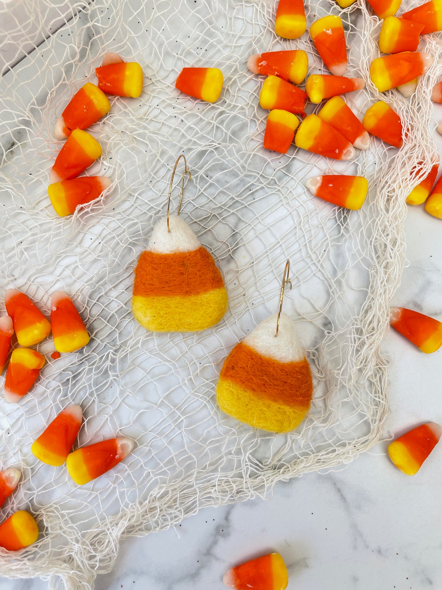 Candy Corn Earring