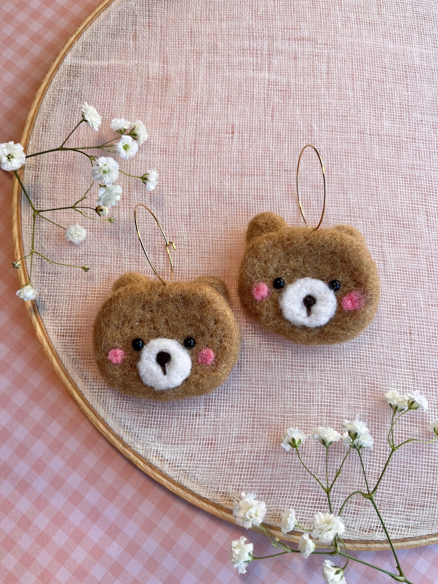 Sweet Bear Face Earrings