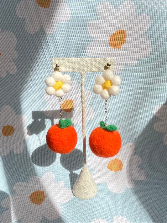 Floral Citrus Earrings